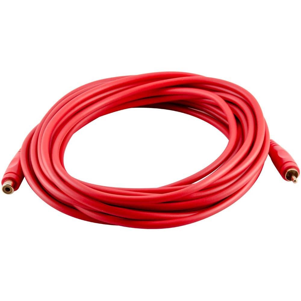 25ft Red RCA Male to Female Audio Extension Cable
