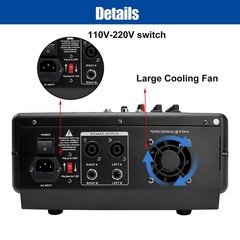 4 Channel Pro Power Mixer Audio Mixing Console 99 DSP w/USB 110-220V Bluetooth