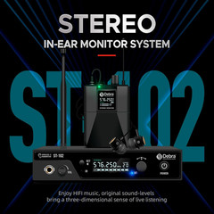 PRO ST-102 UHF Stereo Wireless in Ear Monitor System,Wireless IEM with Bodypacks