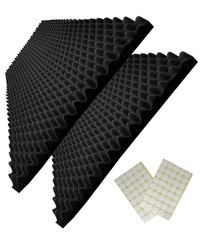 2 Pack 48″X 24″X 2″ Black Sound Proof Foam Panels, Acoustic Foam Egg Crate….