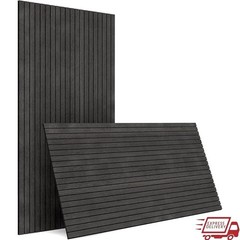 Peel & Stick Acoustic Wood Slat Wall Panels Sound Absorbing 3D Decorative Tiles