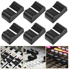 20Pcs Reusable Black Plastic Fader Caps for Audio Mixer Slider Controls
