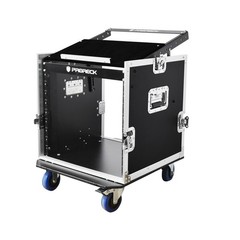 PRORECK 12UT 12U 20″ Slant Mixer Top Rack Case Plywood Side Table Road Case Cast
