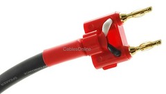 25ft Dual Banana Plug to 1/4″ Male Pro Audio 14awg Speaker Cable, A6-SB425