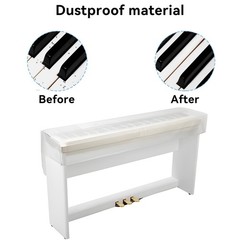 Klmnop Piano Keyboard Dust Cover for 88 Keys, Waterproof Transparent Clear