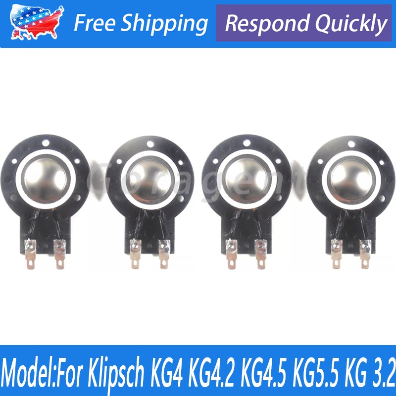 4*For Klipsch KG4, KG4.2, KG4.5, KG5.5 AFT Titanium Tweeter Diaphragm 1″ VCL 8Ω