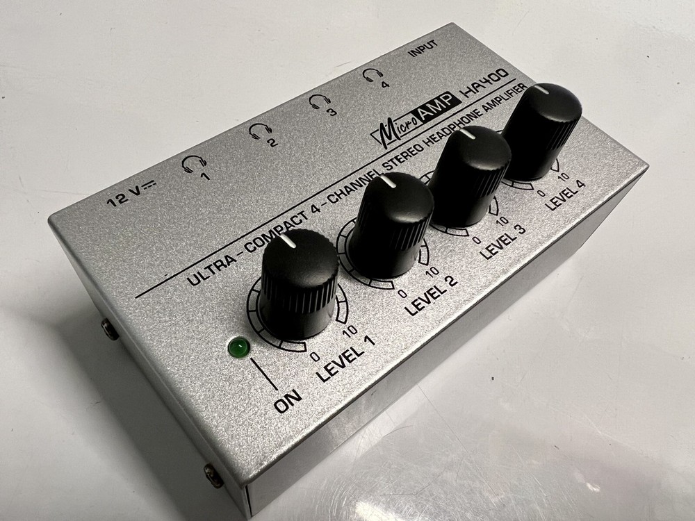 MICROAMP HA400 Ultra-Compact 4 Channel Stereo Headphone Amplifier