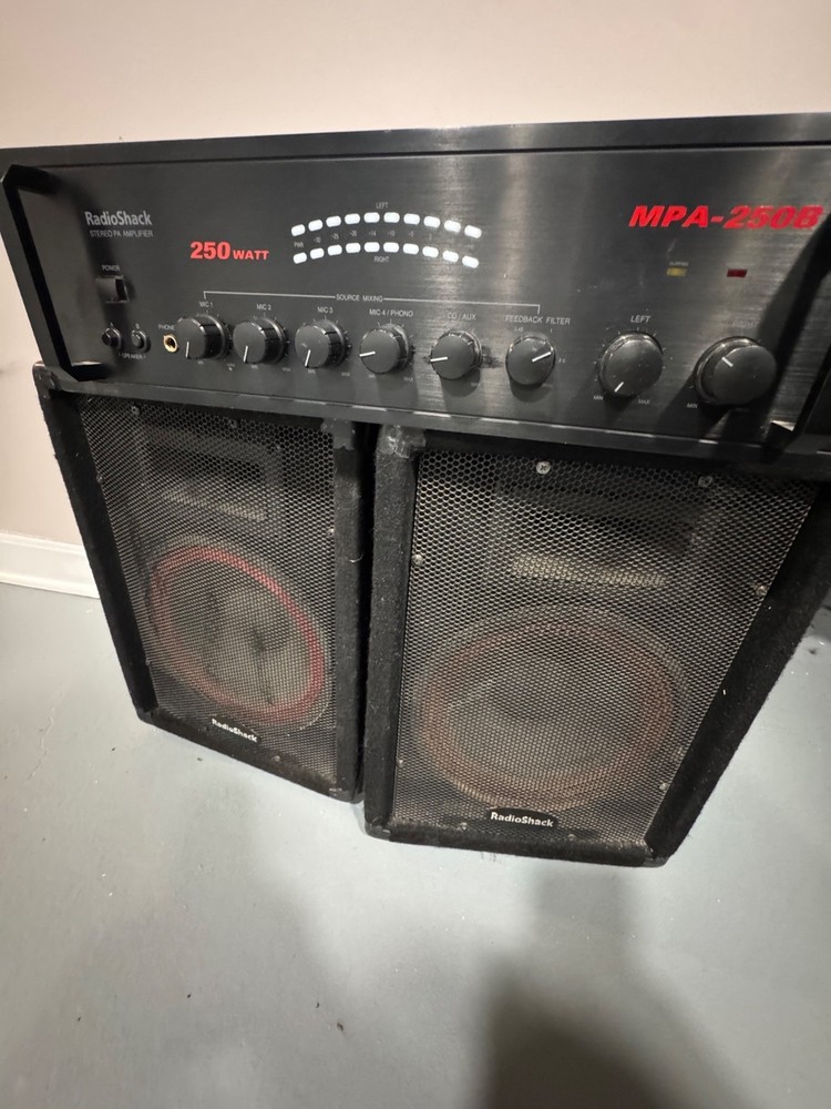 used complete pa system 250w speaker amplifier