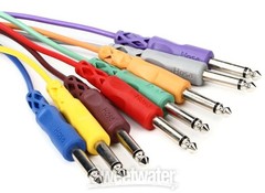 Hosa CPP-845 1/4″ TS Male Patch Cable 8-pack – 1.5′ (Various Colors)