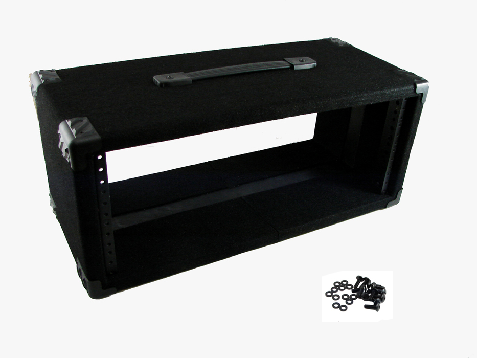 PROCRAFT 4U 9″ Deep Rack Case in Black Carpet Wrap – Top Handle w/ Rack Screws
