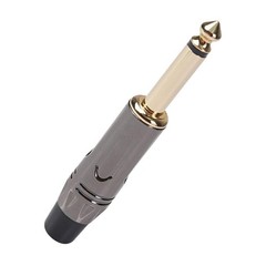 6.35mm Mono Plug Audio Connector 1/4 TR Soldering Jack Male for Microphone