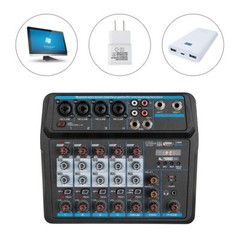 Professional Bluetooth 6 Channel Mixer Live Audio Sound Mixing Console USB 110V
