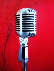 Vintage 1960s Shure 55S dynamic cardioid microphone w Atlas DS5 stand DISPLAY #5