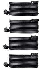 4 Black 25 FT Indoor / Outdoor 16/3 Extension Cord Weatherproof Free Shipping