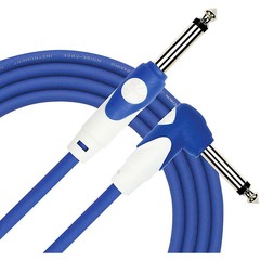 KIRLIN LightGear Straight to Right Angle Instrument Cable 10 ft. PVC Jacket Blue