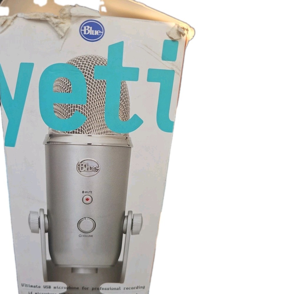 Yeti Blue USB Microphone For Professional Recording (Silver)