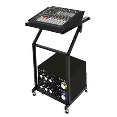 9U12U/16U Rack Mount Mixer Case Stand Studio Equipment Cart Stage Amp DJ Rolling