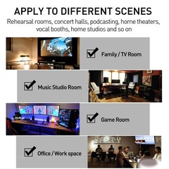 Acoustic Foam Panel Soundproof Foam Noise Cancelling for Home Office Studio Wall
