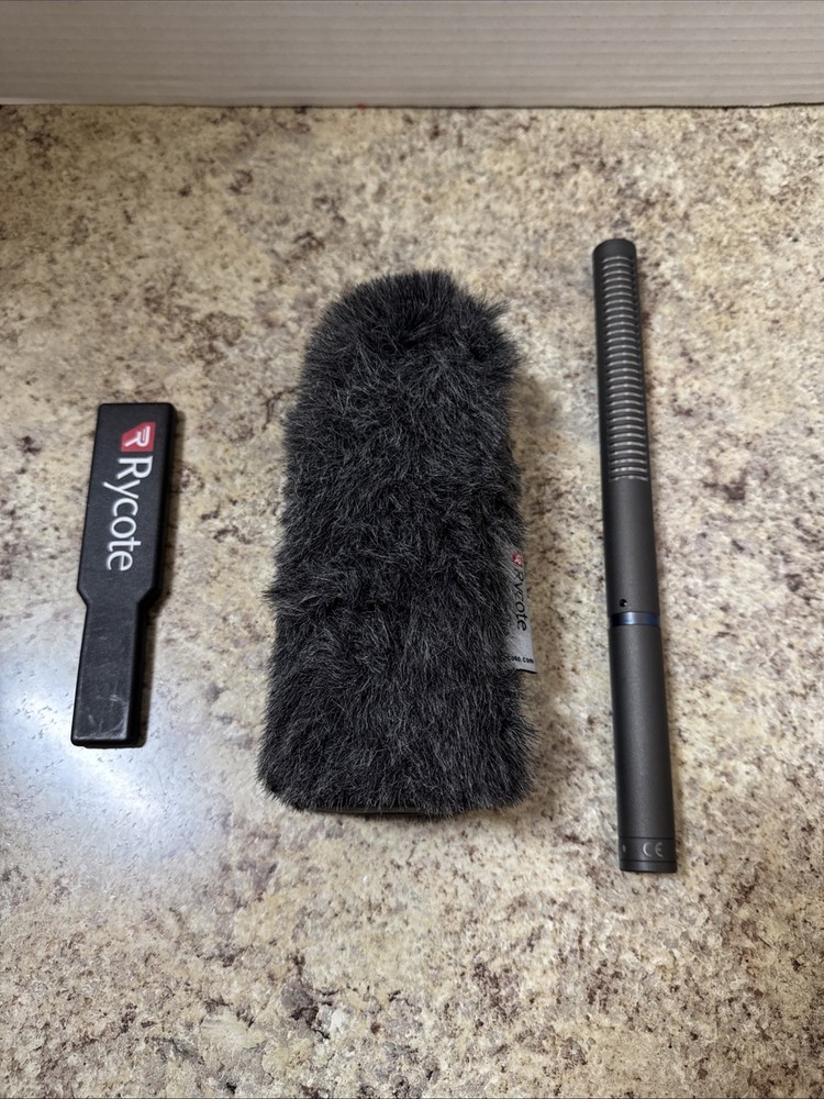 Audio-Technica AT897 Line Condenser Microphone W/Rycote Softie & Brush