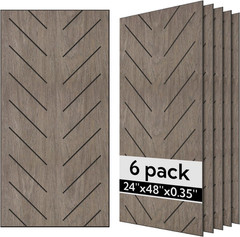 Chevron Wood Veneer Wall Panels 6 Pack – 24″x48″ Acoustic Design