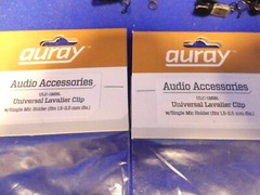 Sony, Pearstone, Sennheiser, Auray Assorted Lav Mic Clips, Klammer Clamps QTY 65