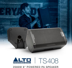 TS408 2000W 8″ Powered PA Speaker with 3 Channel Mixer, Bluetooth Streaming, Wir