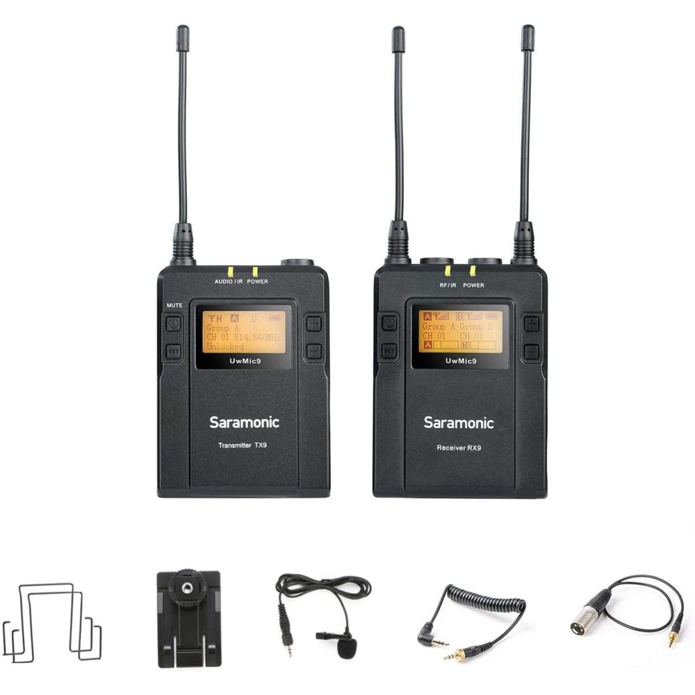 Saramonic UwMIC9 96-Channel Digital UHF Wireless Lavalier Microphone System