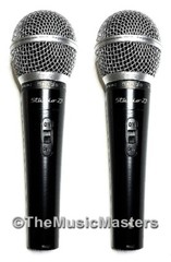 2X Professional Dynamic Handheld DJ Karaoke MICROPHONE w/Case XLR to 1/4″ Cable