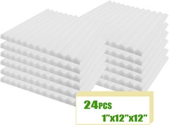 96 Pack Acoustic Wall Panels Studio Sound Noise Proofing Insulation Foam 24Pack