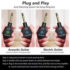 2.4GHz Wireless Guitar System Converter Transmitter Receiver For Guitar Bass
