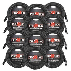 Pig Hog High Performance 8mm XLR Microphone Cable, 25 ft PHM25 – 12 Units