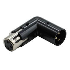 Adjustable 90 Right Angle XLR Audio Connector 3Pin Male to Female Adapter Cable