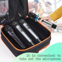TEFGTER Microphone Case,Wireless Microphone Bag,Portable Storage Case,8 Slots…