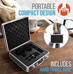 Pyle USB Audio Cardioid Condenser Mic w/Desktop Stand and Pop Filter PDMIKT120