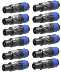 12 NEUTRIK NAC3FXXA-W-L 20A POWERCON (BLUE) Power In Locking Cable Mount