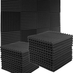 12~96PACK 12″X12″X1″ Acoustic Foam Panels Soundproofing Wall Studio Insulation