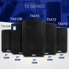 TX410 350W 10″ Powered PA Speaker with TWS Bluetooth, 2-Channel Mixer, Monito…