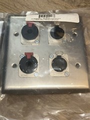 (Qty 2) Pro Co WP2040 2 Gang Stainless Wall Plate Studio Audio 2 XLR-2TRS (NEW)