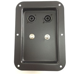 Black Jack Plate Dual Speakon & Dual 1/4″ PA/DJ Speaker Replacement 178x127mm