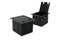 2 Elite Core Recessed Audio Stage Floor Box w/4 -XLR Female Mic Connectors
