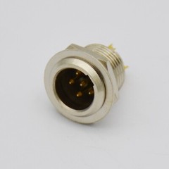 Panel Mount Mini XLR 5 Pin Male Connector for Audio Equipment