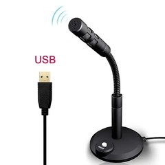 Computer Mini Condenser Microphone USB Stand Recording Mic For PC Desktop Laptop