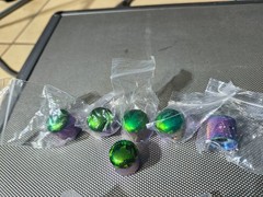16 Akai MPC QLink knobs q link touch sensitive METAL .. Red Green/Purple Chrome