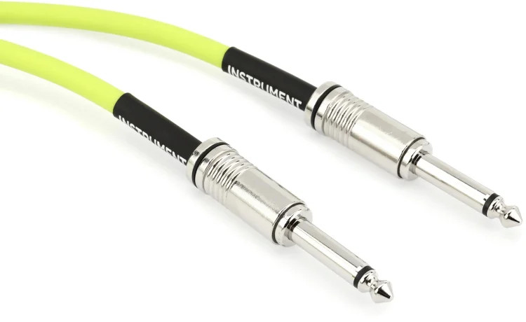 Ernie Ball P06419 Flex Straight to Straight Instrument Cable – 20-foot, Green