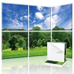 Acoustic Wall Panels 6 Pack Large Sound Absorbing 72X48 Inches Green Trees