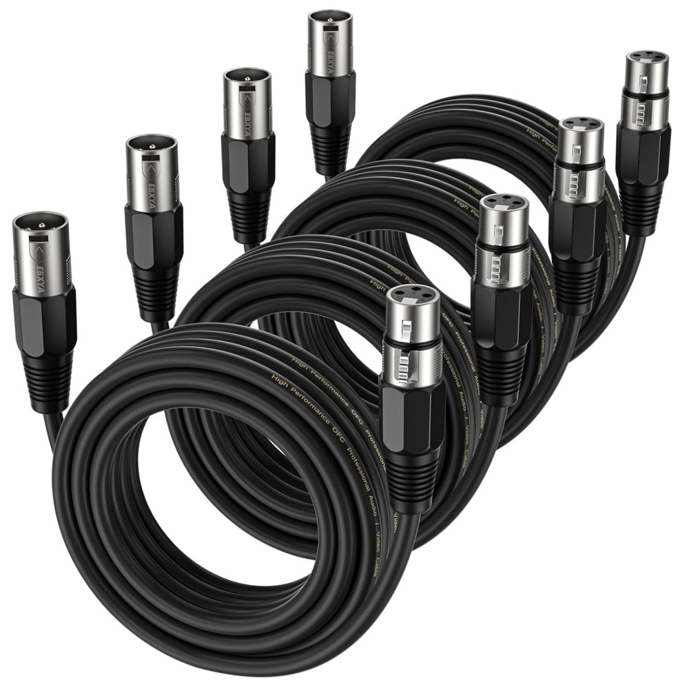 High-Fidelity XLR Cable 4-Pack 3ft – Male to Female
