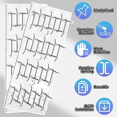 25 Pcs Push-on Impaler Wall Mounting Clips Surface Mount Impaler Clips, Acous…