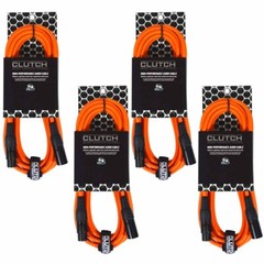Professional 20′ ft Orange XLR Male to XLR Female Cables 4 Pack
