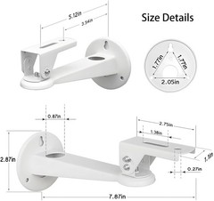 2-Be-Best Mini Projector Wall Mount 360° Rotation 7.8” Length 11 lbs White