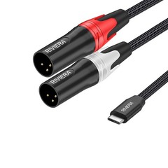 20FT/6.0M Audio Cable USB C to 2 XLR Male Cable Nylon Braid Aux Cable Low Noi…